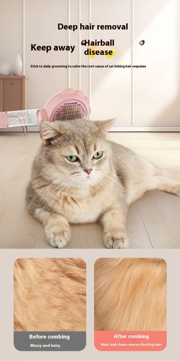 2 In 1 Self Cleaning Dog Brush Comb With Spray Pets Grooming Hair Remover Combs Brush Floating Hair Pet Grooming Brush