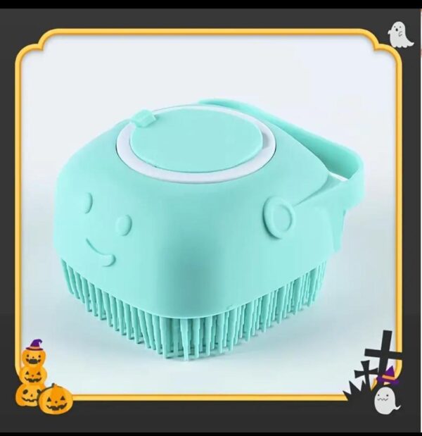 1 Pair of Deluxe Pet Grooming Supplies - Soft Bristle Dog Bath Brush for Gentle Skin, Finger Toothbrush for Easy Dental
