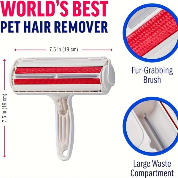 Roller Pet Hair Remover and Reusable Lint Roller Cat and Dog Hair Remover for Furniture, Couch, Carpet, Clothing and Bed