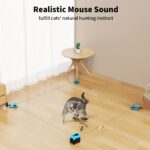 AsFrost Cat Toy Smart Cat Treadmill Exerciser w/Feather Toy