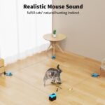 AsFrost Cat Toy Smart Cat Treadmill Exerciser w/Feather Toy