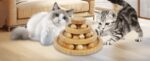 Bamboo Cat Ball Track 3 Tier Cat Track w/9 Balls, Holiday Gift