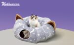 Cat Tunnel 3ft Flannel Cat Tunnel w/Cushion & Ball, Grey Moon Star