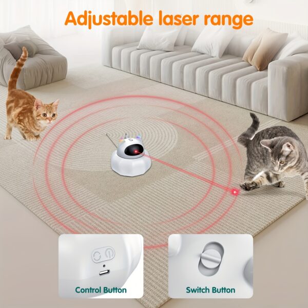 Cat Laser Toy 4-in-1 USB Rechargeable Interactive Cat Wand Toy