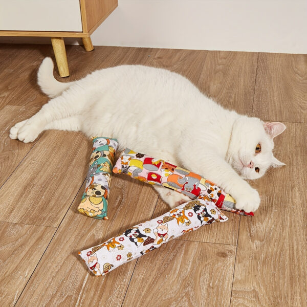 Cat Grass Pillow Stress-Relief Chew Toy, Medium Plush Cat Toy, KLALAL