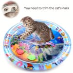 Interactive Water Mat Indoor PVC Cat Mat w/Floating Fish Design, No Battery