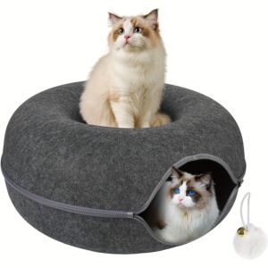 Peekaboo Cat Cave Scratch-Resistant Cat Tunnel Bed Toys