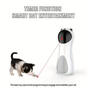 Motion-Activated Laser Cat Toy USB Rechargeable Low-Power Cat Laser Toy