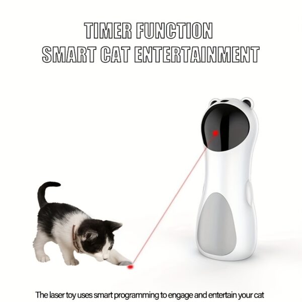 Motion-Activated Laser Cat Toy USB Rechargeable Low-Power Cat Laser Toy