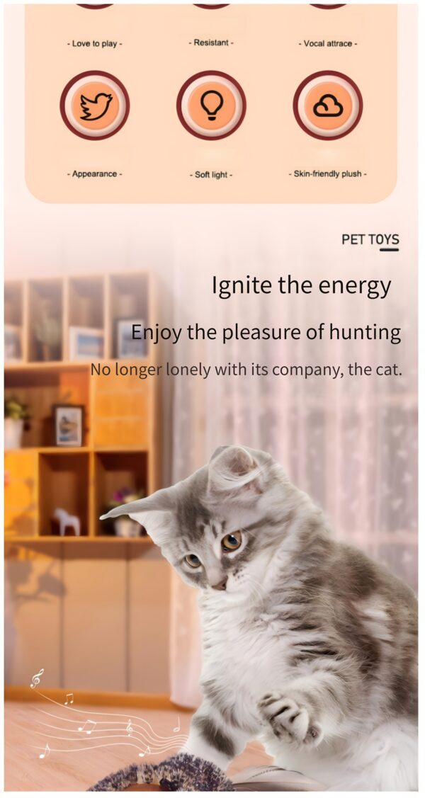 2025 Cat Toy Realistic Sparrow Sound Plush Toy, Touch Activation