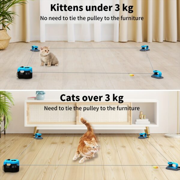 AsFrost Cat Toy Smart Cat Treadmill Exerciser w/Feather Toy