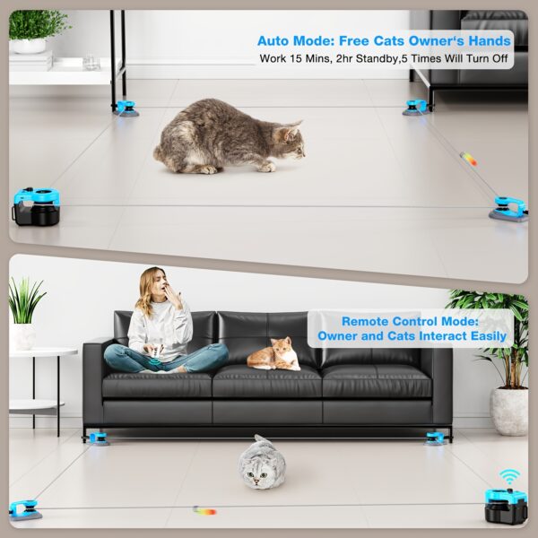 AsFrost Cat Toy Smart Cat Treadmill Exerciser w/Feather Toy