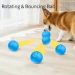 Dog Bouncing Ball Smart Puppy Ball w/Flashing Lights, USB Rechargeable