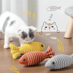Cat Toys Fish Catnip-Filled Interactive Kitten Kicker, 1 Pack