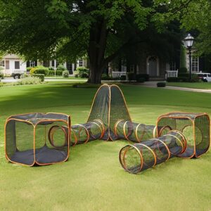 6-in-1 Pet Playpen Foldable Cat/Dog Playpen w/Tunnel & Tent