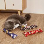Cat Grass Pillow Stress-Relief Chew Toy, Medium Plush Cat Toy, KLALAL