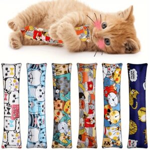Cat Grass Pillow Stress-Relief Chew Toy, Medium Plush Cat Toy, KLALAL
