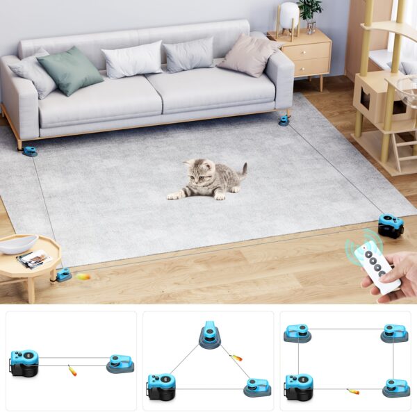 AsFrost Cat Toy Smart Cat Treadmill Exerciser w/Feather Toy