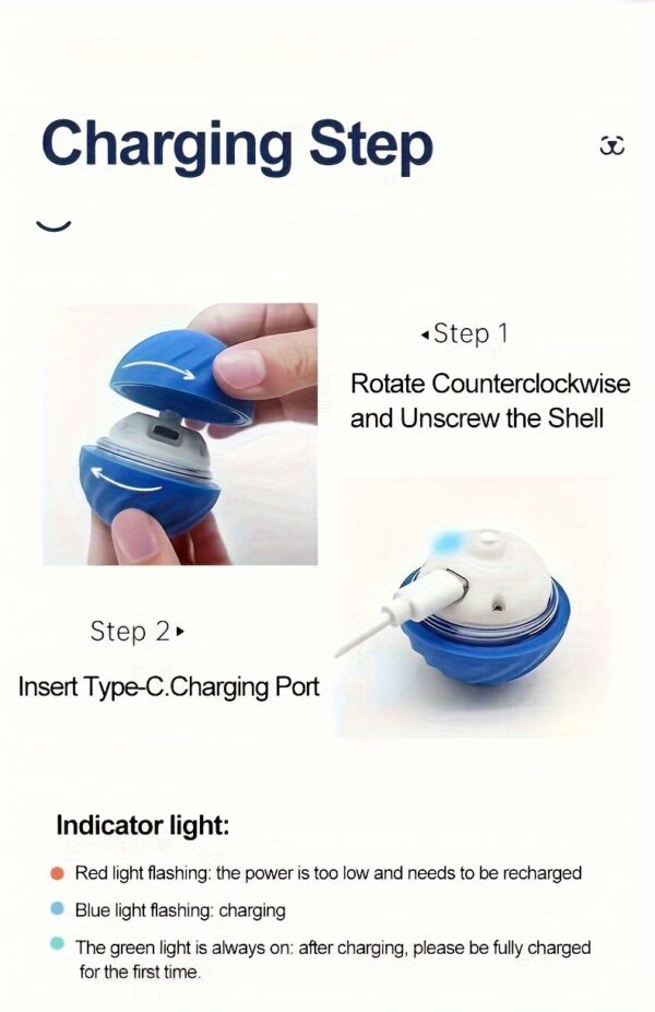 Intelligent Jumping Ball Toy Electric Charging Cat/Dog Self-rolling Ball
