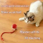 Smart Electric Cat Ball 1/2pc USB Rechargeable Rolling Pet Ball w/LED