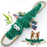 Durable Alligator Dog Toy Large Stuffed Chew & Tug-of-War Toy