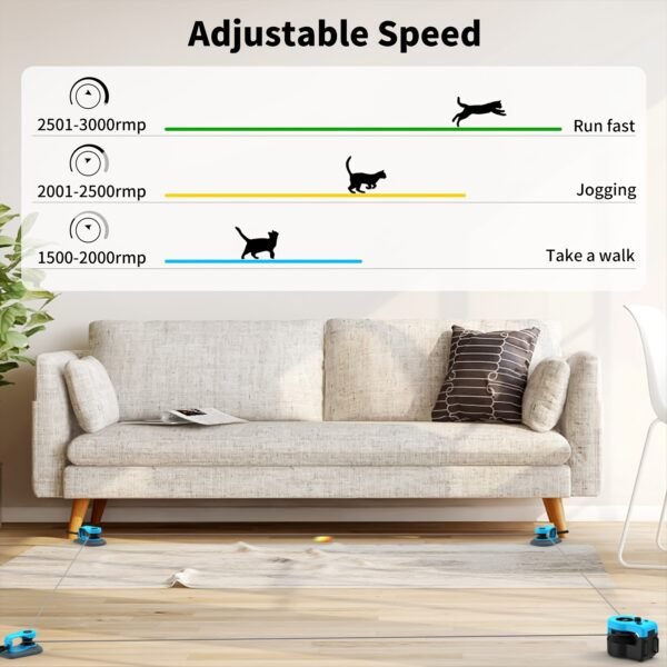 Upgraded Cat Toy Feather Mouse Toys for Cats/Puppies, Light Blue