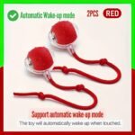Smart Electric Cat Ball 1/2pc USB Rechargeable Rolling Pet Ball w/LED