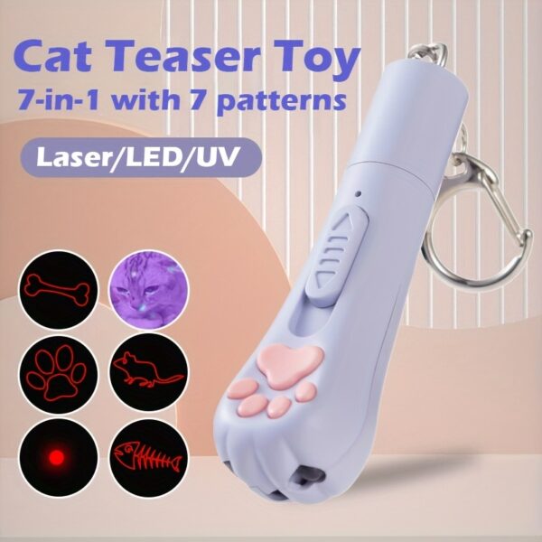 7-in-1 Cat Toys USB Rechargeable Teaser Toy for Cats/Dogs