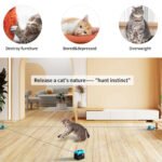 Upgraded Cat Toy Feather Mouse Toys for Cats/Puppies, Light Blue