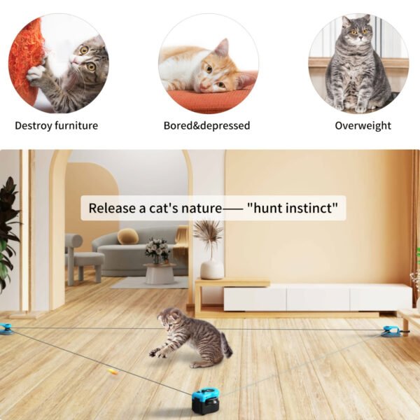Upgraded Cat Toy Feather Mouse Toys for Cats/Puppies, Light Blue