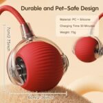 Smart Electric Cat Ball 1/2pc USB Rechargeable Rolling Pet Ball w/LED