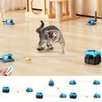 AsFrost Cat Toy Smart Cat Treadmill Exerciser w/Feather Toy