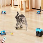 Upgraded Cat Toy Feather Mouse Toys for Cats/Puppies, Light Blue