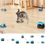 AsFrost Cat Toy Smart Cat Treadmill Exerciser w/Feather Toy