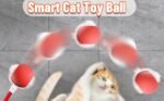 Smart Electric Cat Ball 1/2pc USB Rechargeable Rolling Pet Ball w/LED
