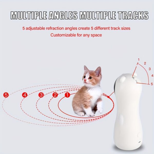 Motion-Activated Laser Cat Toy USB Rechargeable Low-Power Cat Laser Toy