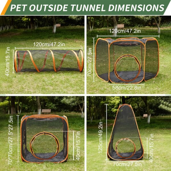 6-in-1 Pet Playpen Foldable Cat/Dog Playpen w/Tunnel & Tent