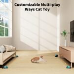 Upgraded Cat Toy Feather Mouse Toys for Cats/Puppies, Light Blue