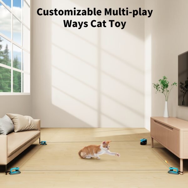 Upgraded Cat Toy Feather Mouse Toys for Cats/Puppies, Light Blue