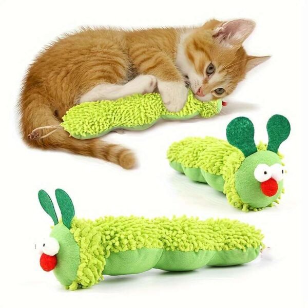 Plush Broad Bean Toy Cartoon Print Soft Pillow, No Battery