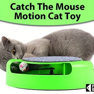 Interactive Cat Scratch Toy 360?? Rotating Cat Scratch Board w/Hidden Mouse
