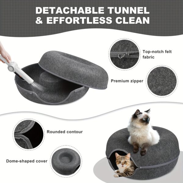 Peekaboo Cat Cave Scratch-Resistant Cat Tunnel Bed Toys